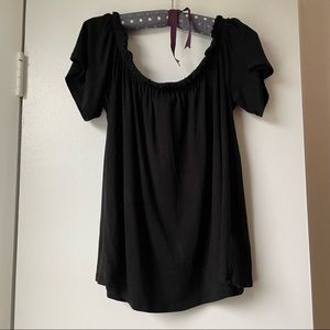 Bobeau Black Off The Shoulder Top